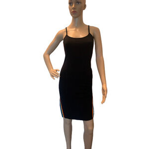 5/ $25 fashion nova black rainbow trim dress S